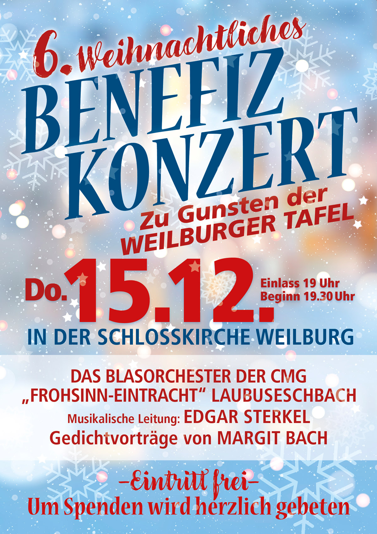 CMG Laubuseschbach Benefizkonzert Weilburger Schlosskirche am 15. Dezember 2022