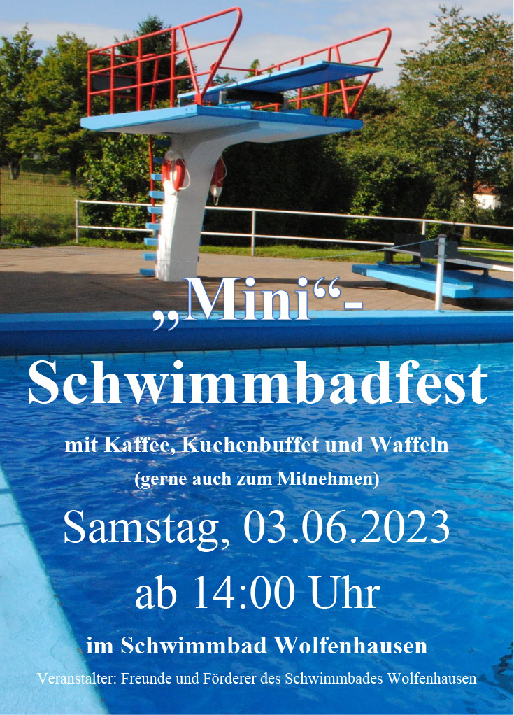 Wolfenhausen Einladung Schwimmbadfest 2023