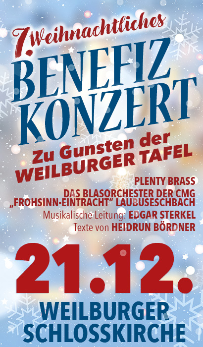 CMG Laubuseschbach Benefizkonzert Weilburger Schlosskirche am 21. Dezember 2023