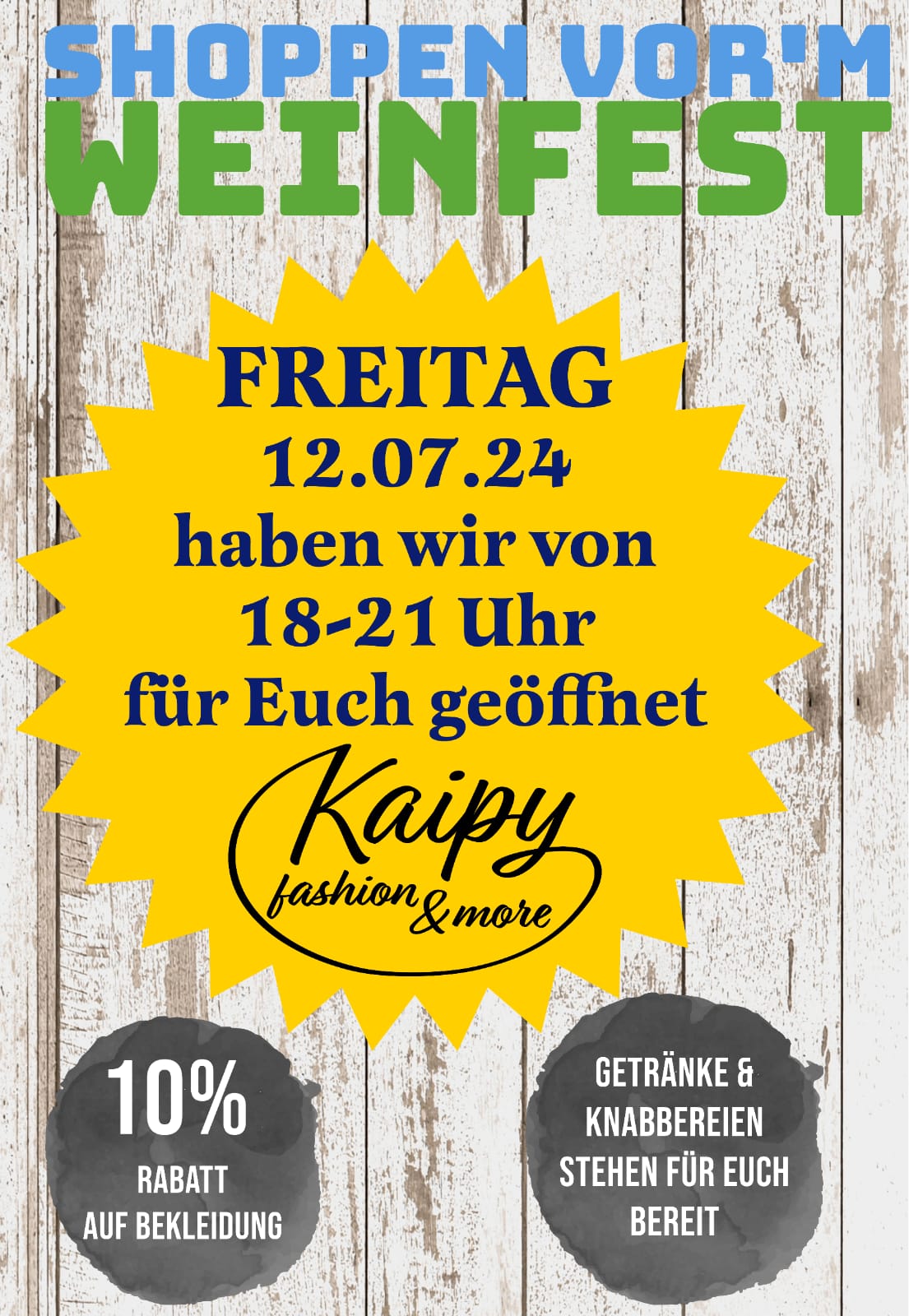 kaipy shoppenvormweinfest