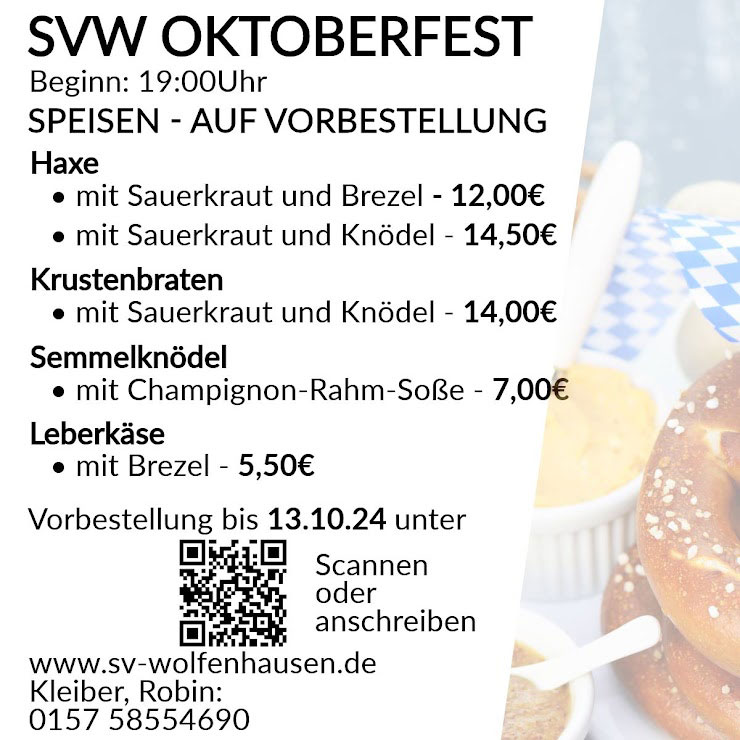 SV Wolfenhausen Oktoberfest 2024