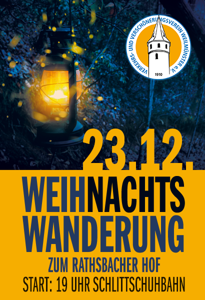 Plakat zur Weihnachtswanderung des VuV Weilmünster