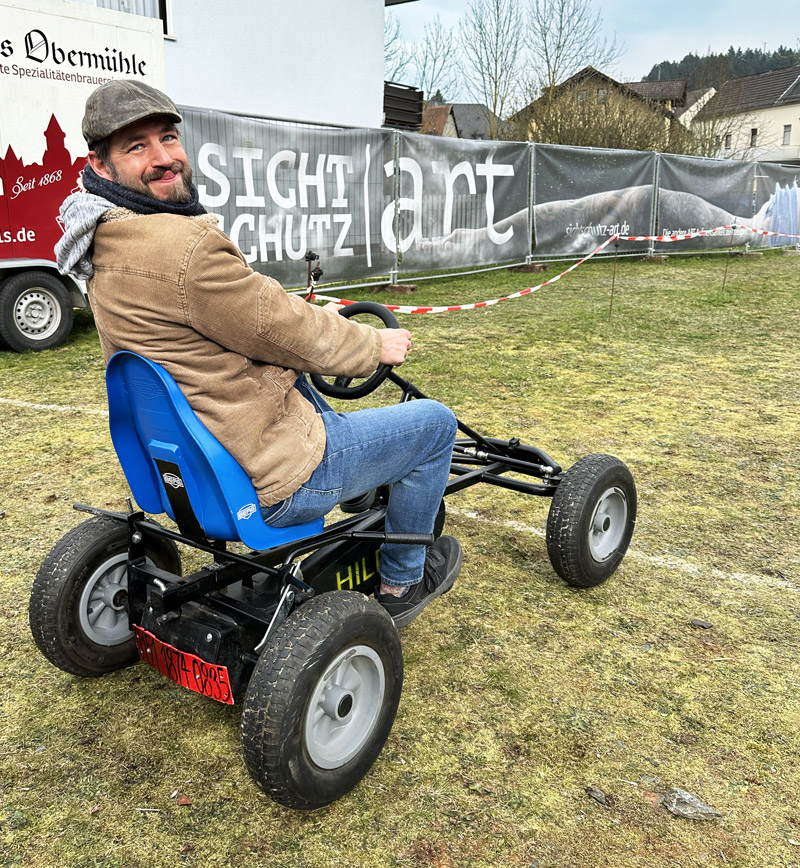 Tretautoparcour für Klein und Groß