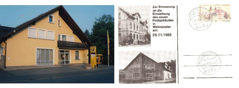 Das am 26.11.1985 eingeweihte neue Postamt Weilmünster im Mühlweg 4 Foto: Archiv, Heimatverein Weilmünster e.V.