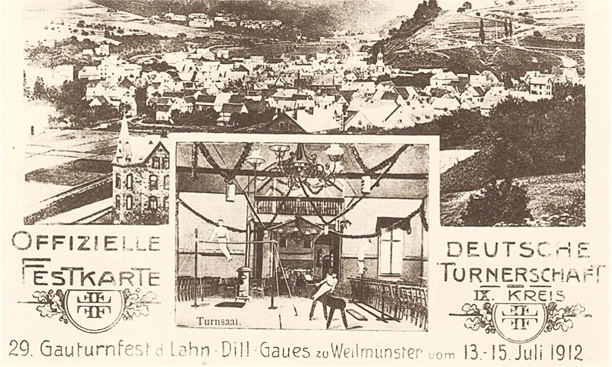 heimatverein gauturnfest grusskarte 1912